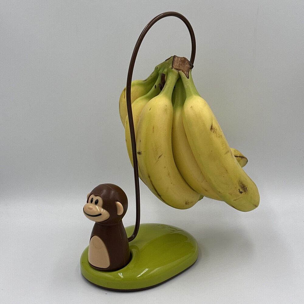 Joie Monkey Banana Tree Holder, Countertop Fruit Hanger w/ Secure Hook, Banana